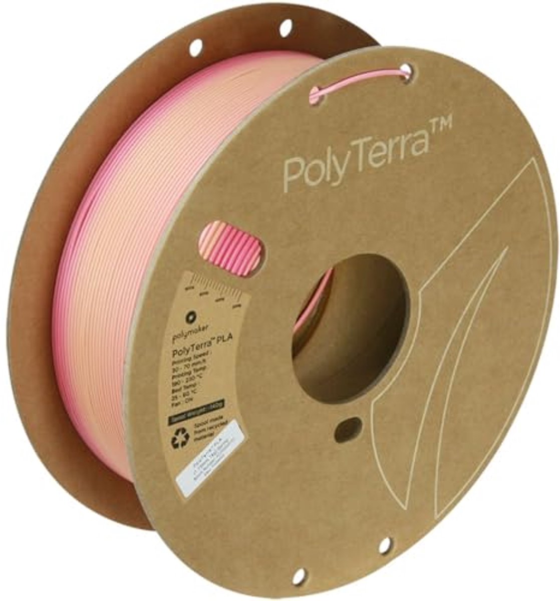 Matte PLA Filament 1.75mm Roze Multicolor Gradiënt voor 3D Printers - 1kg