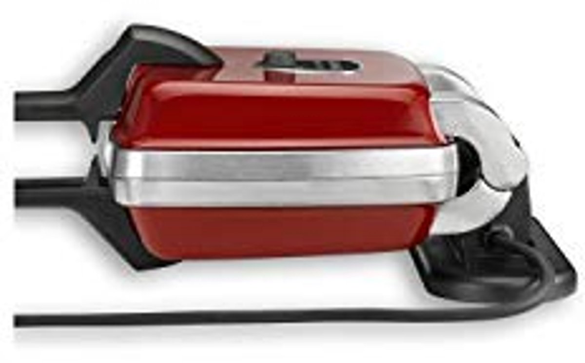 Wafelijzer 1000W met Hartvormige Platen - Multifunctioneel en Makkelijk Schoon te Maken