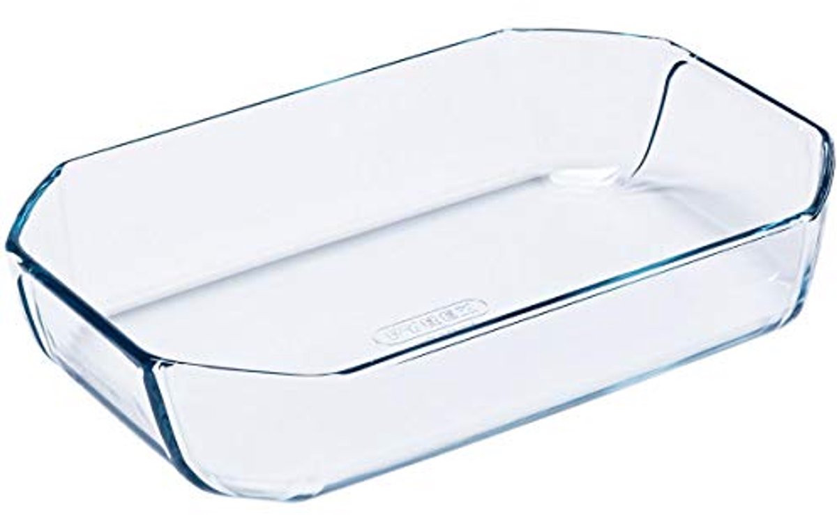 Rechthoekige ovenschaal van hoogwaardig borosilicaatglas