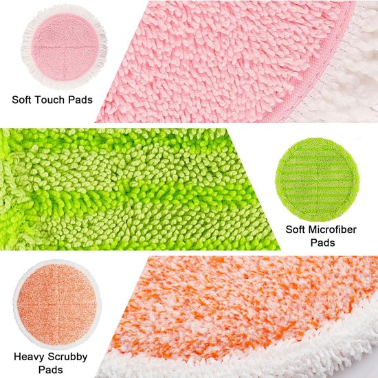 Whychstore Ronde Dweildoek – 16 Cm, Wasbare Microvezel, Groen, 6/12 Stuks, Voor Plakkerig Vuil, Stof En Dierenhaar