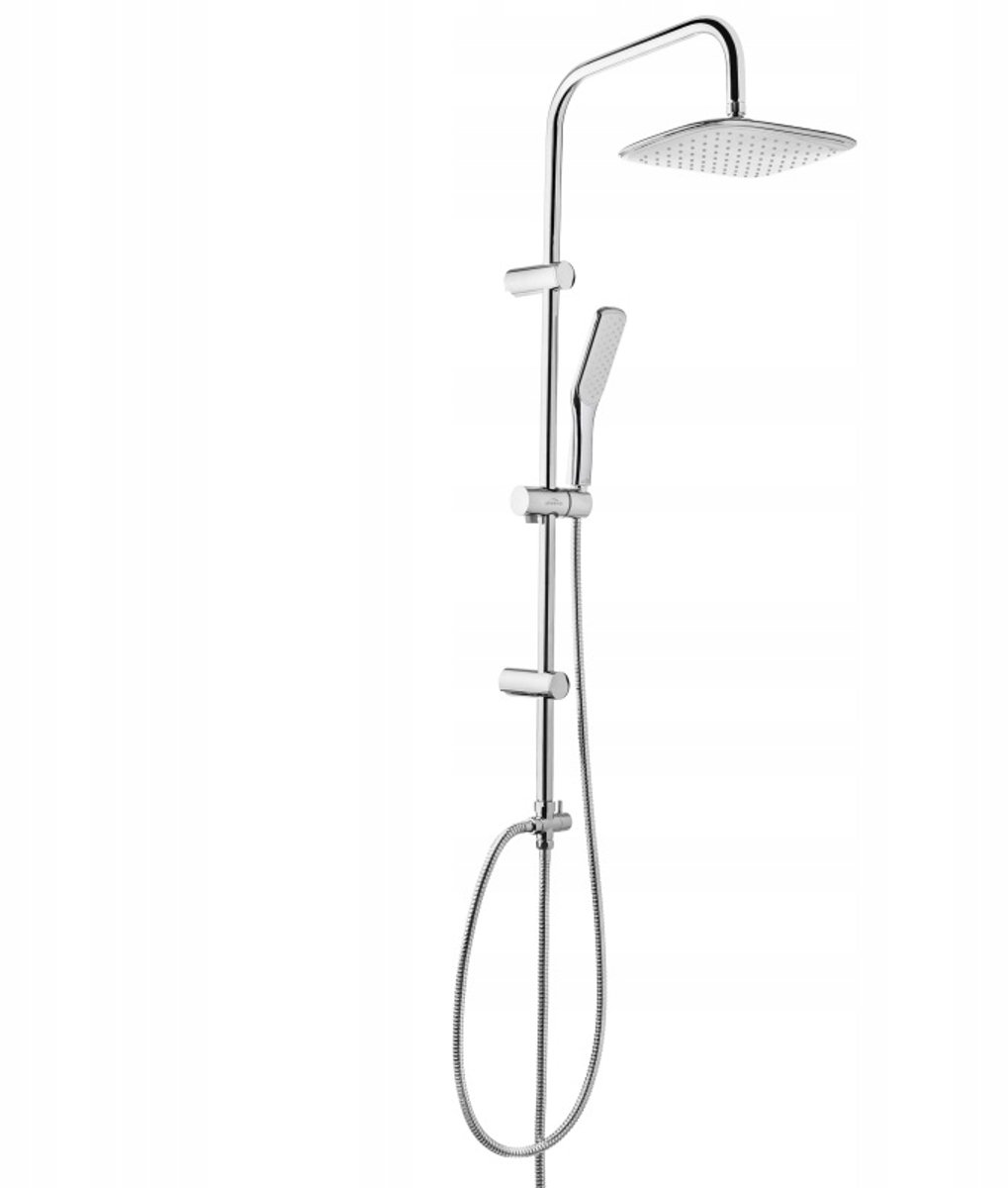 Invena Dokos Douchekolom met Regendouche - Chroom/Wit