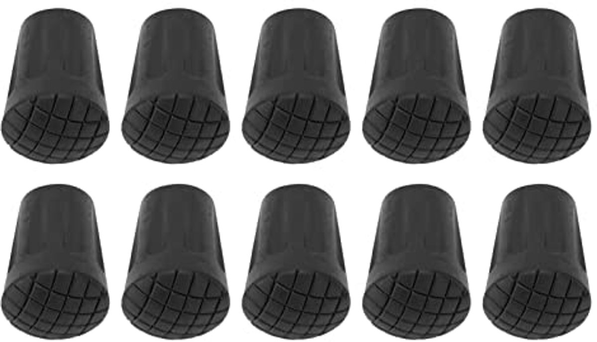 Wandelstok Doppen - Schokabsorberende Rubber Voetdoppen (10 Stuks)