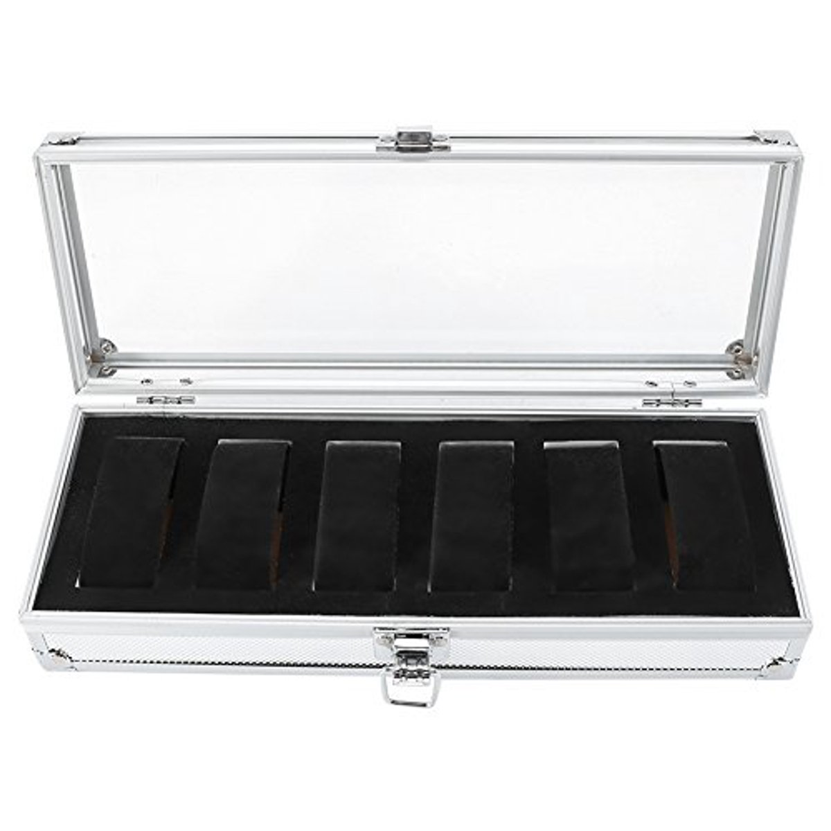 Horloge Box met 6 Slots voor Sieraden en Horloges - Aluminium Organiser