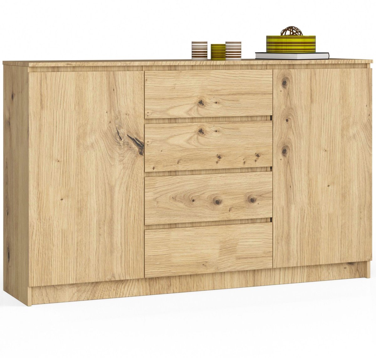 Akord Ladekast K160 met 4 Lades en 2 Deuren / AKORD Furniture Factory / Artisan Eik / 160 x 99 x 40 cm