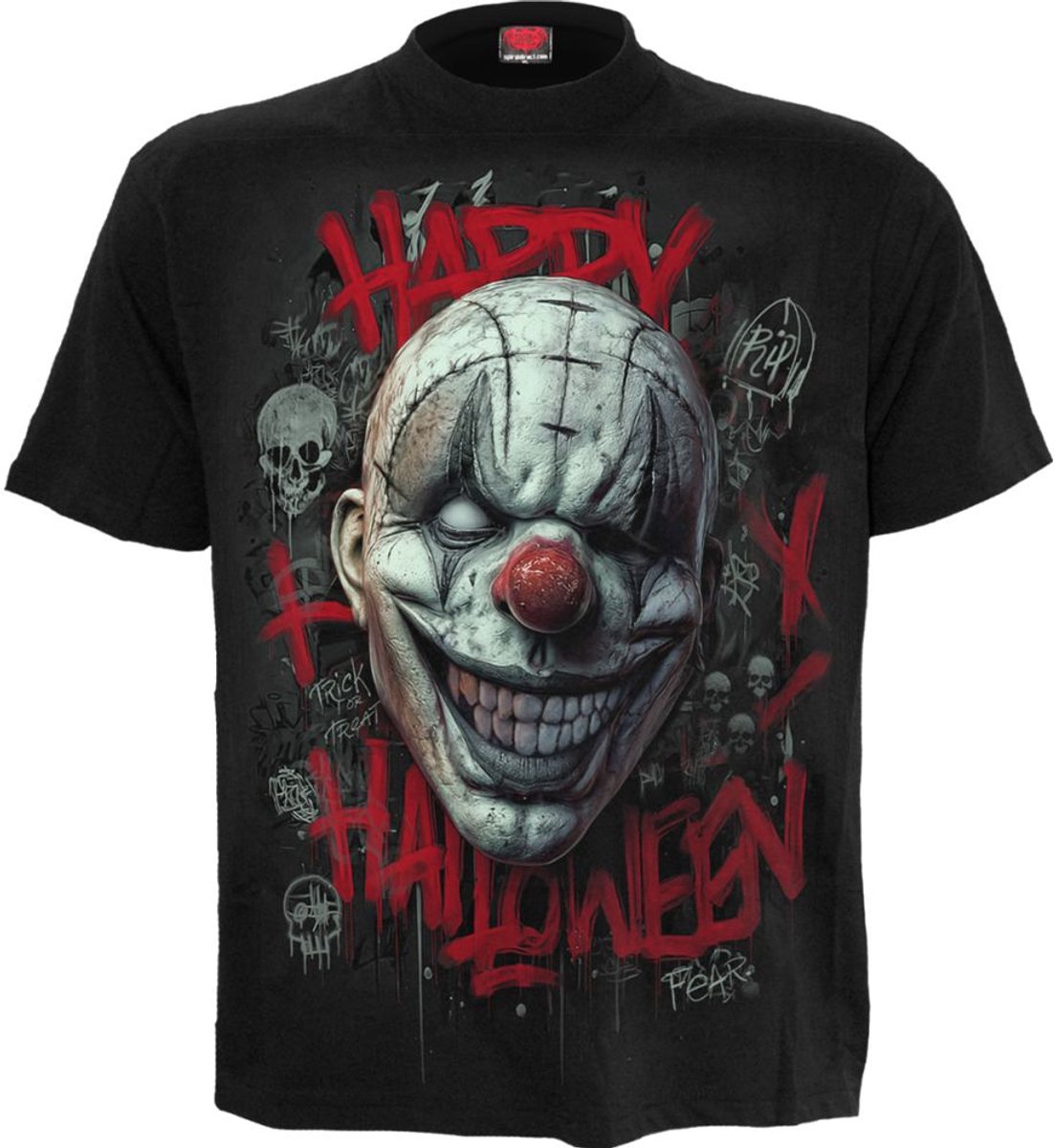 Spiral - Happy Horroween Heren Tshirt - XL - Zwart