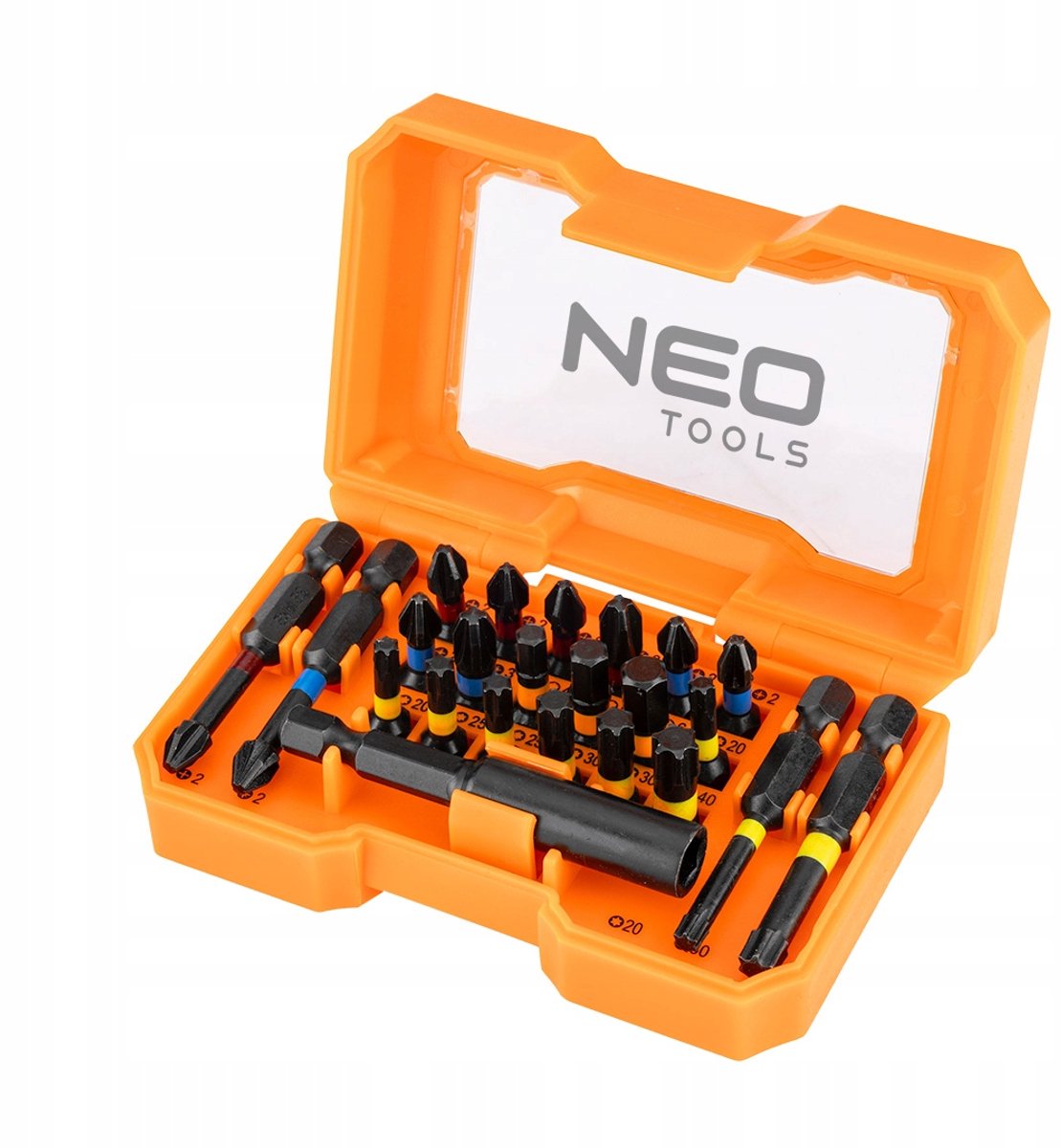 NEO TOOLS Bitset 23-delig - Impactbits & verlenger