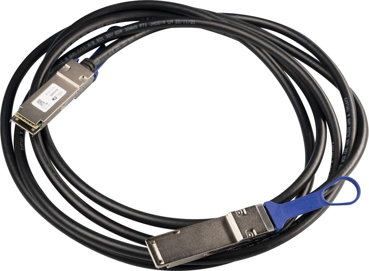 Mikrotik XQ+DA0003 InfiniBand en Glasvezelkabel 3 m QSFP+ to QSFP+ / QSFP28 to QSFP28 Zwart