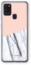 Case Company® - Coque Samsung Galaxy A21s - Une touche de pêche - Coque souple pour téléphone - Protection sur tous les côtés et bord de l'écran
