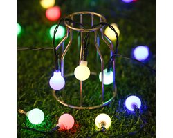 LED licht licht licht buiten camping sfeer licht tent licht decoratieve lamp - gezellige kleine ronde bal (kleur) -USB model 6 meter 40 licht (altijd helder)-2 stuks