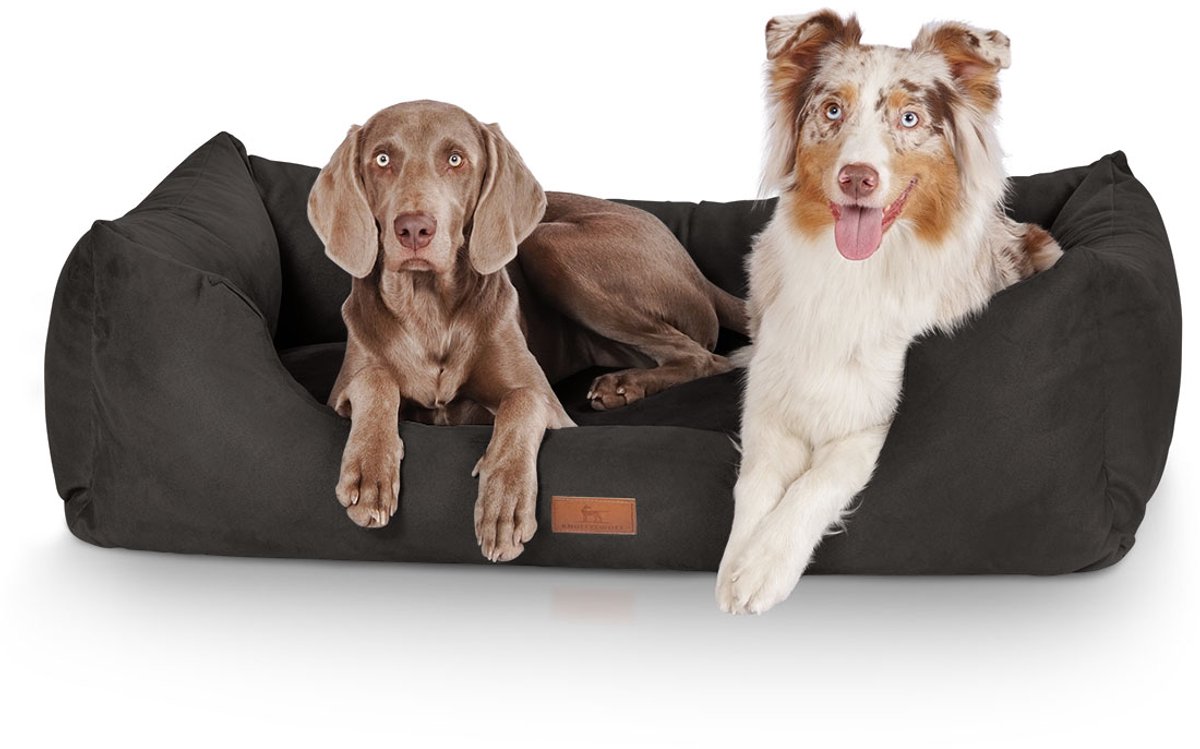Knuffelwuff Hondenbed Dreamline van velours XXL 120 x 85cm zwart