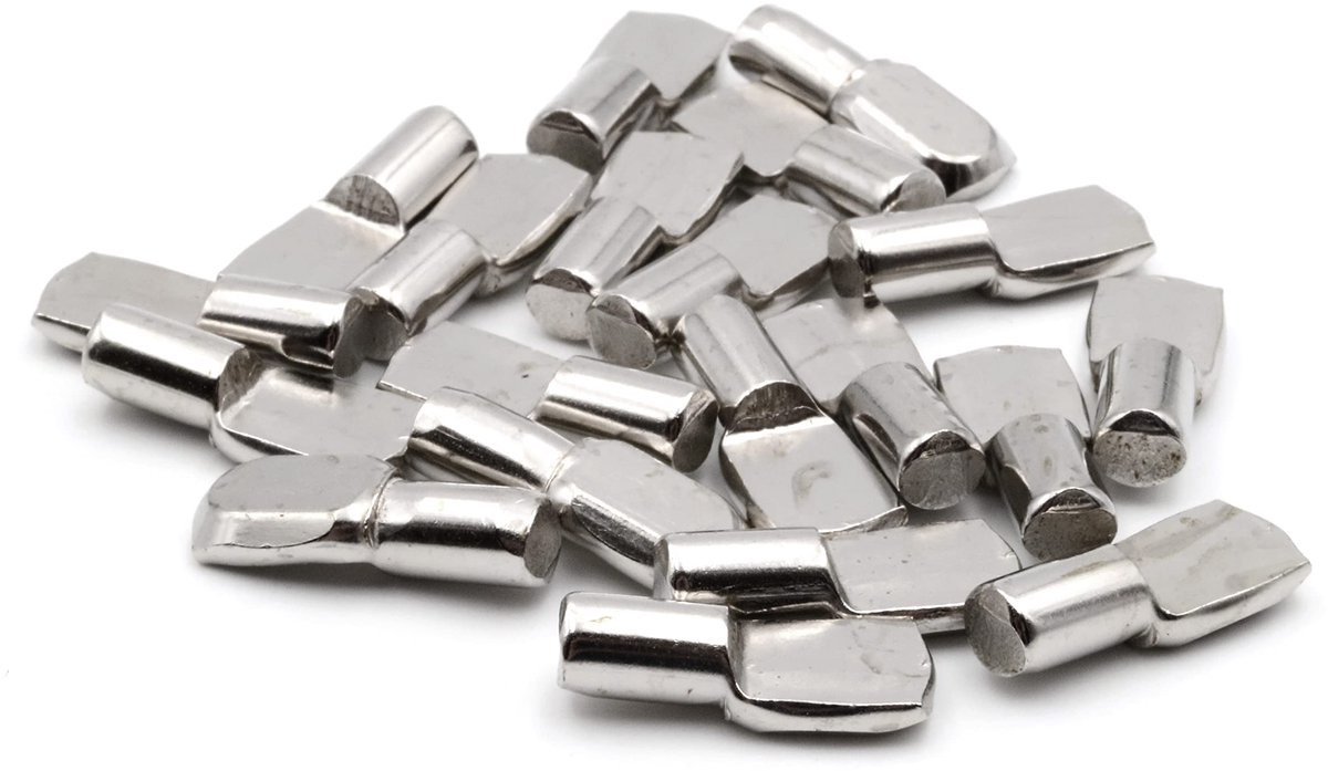 Plankdrager 6 mm - Vernikkeld Staal - Lepelvorm - 20 Stuks