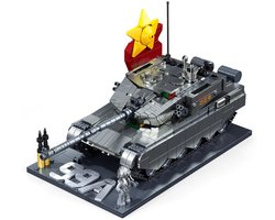 Sluban M38-B1234 ZTS-99AS tank bouwset | WW2 Army constructie modelbouw | Educatief militair & leger speelgoed bouwpakketten voor kinderen & volwassenen | Incl. 1 minifigure soldaat | 1079 bouwstenen