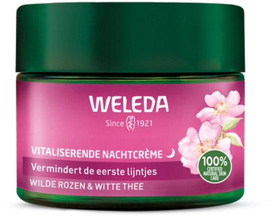 WELEDA - Wilde Rozen & Witte Thee Vitaliserende Nachtcrème - 3 x 40 ml - Voordeelverpakking