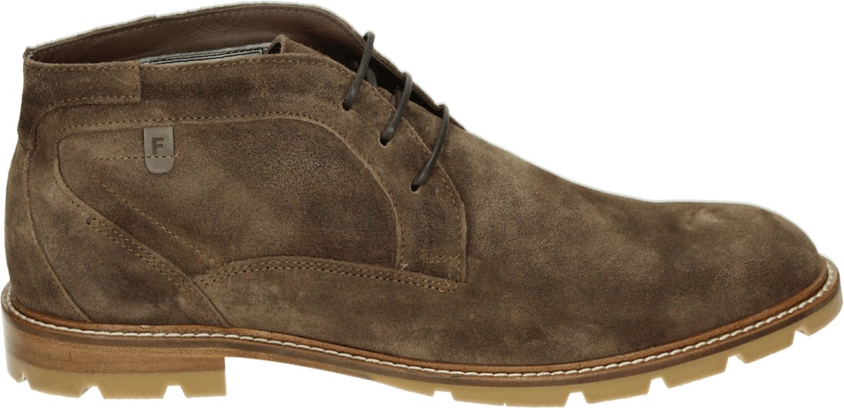Floris van Bommel - DE BRAVER 01.03 - Vrije tijd half-hoogHeren veterschoenHeren sneakers - Kleur: Taupe - Maat: 48.5