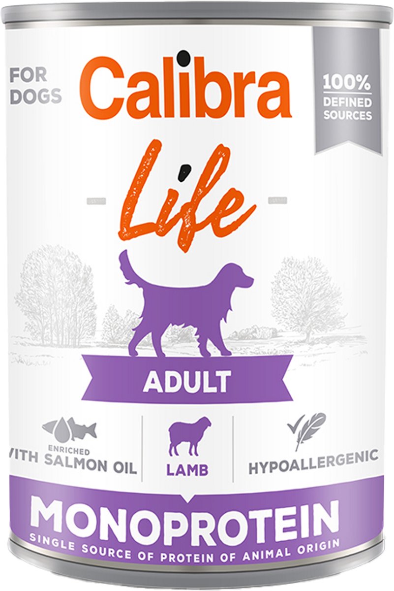 Calibra Calibra Dog Life Adult Natvoer - Lam - 6 x 400 g