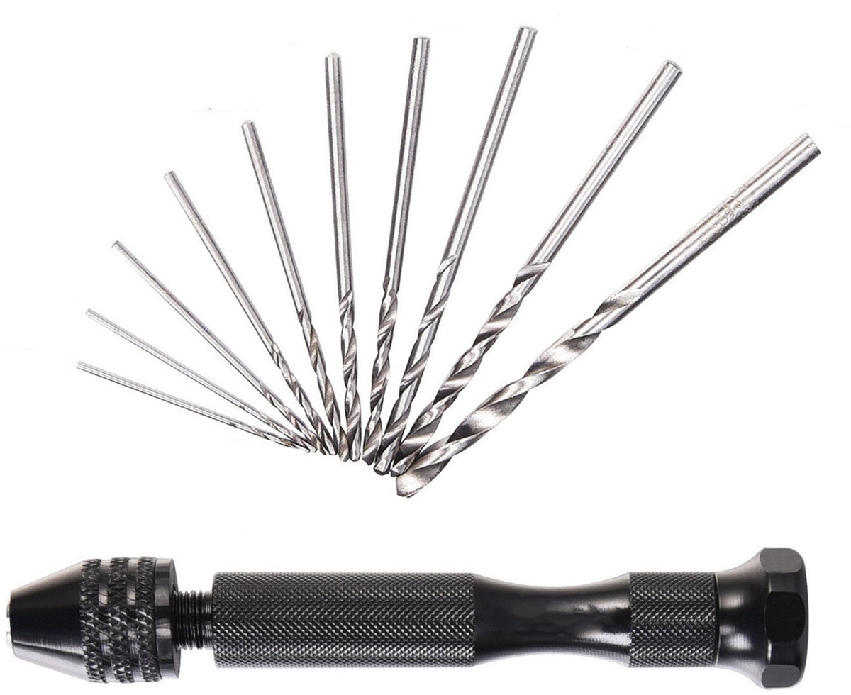 Handboormachine met 10 verschillende bits
