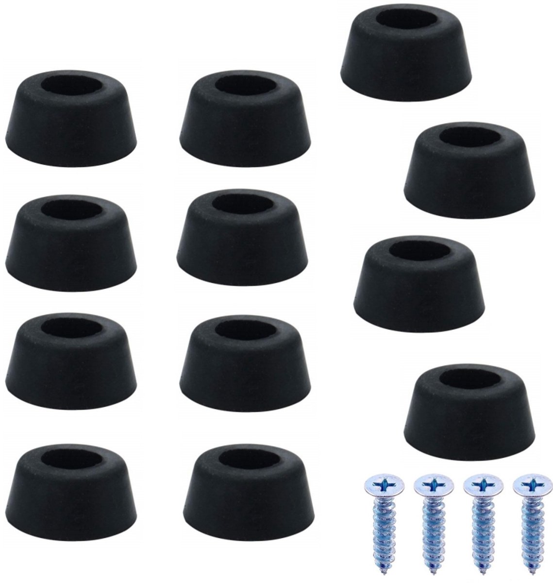 Ronde meubelpoten met schroeven, 50 stuks 1.5x1.2x0.8 cm