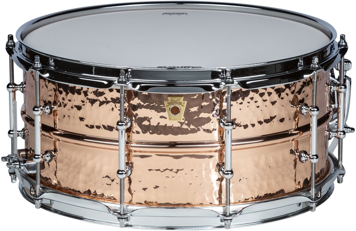Ludwig LC662KT Hammered Copper Phonic Snare 14"x6,5 - Snare drum