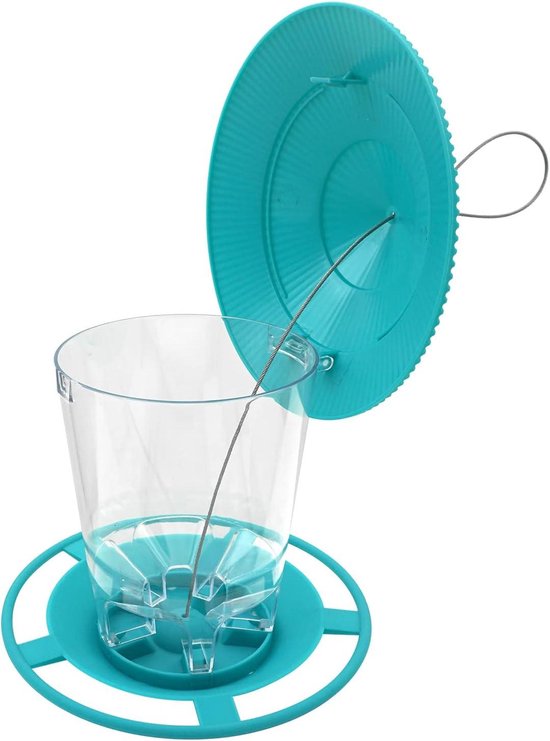 Mangeoire à Graines pour Oiseaux pour l'Extérieur - Mangeoire Suspendue pour Jardin avec Grande Capacité et Orifices d'Alimentation Multidirectionnels