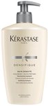 Een beige Kérastase Bain Densité shampoo fles met pompje, 500 ml.