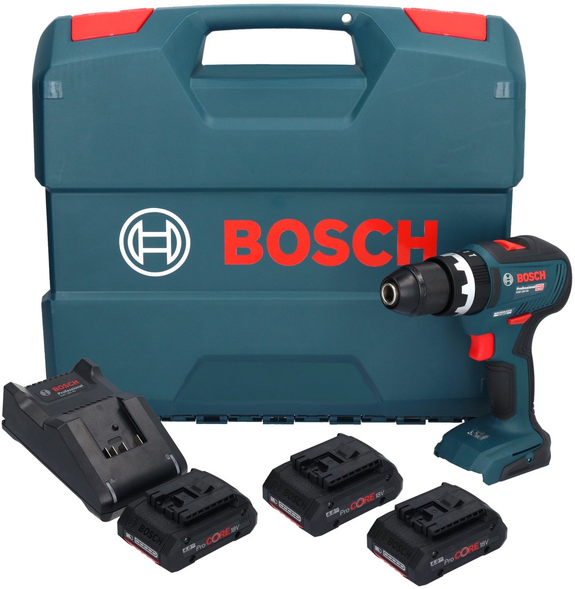 Bosch Professional GSB 18V-55 Accu klop-/schroefboormachine 18V ProCore 4.0Ah (3x) in L-Case - 0615A5002V