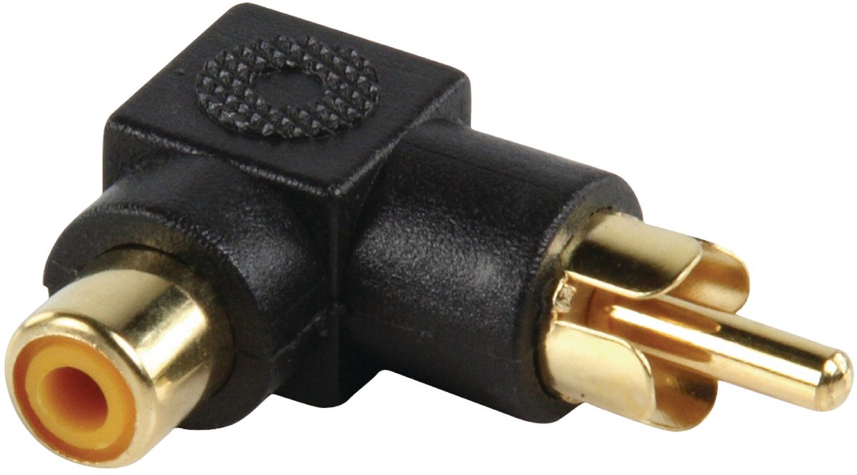 Tulp haakse audio adapter - zwart / verguld