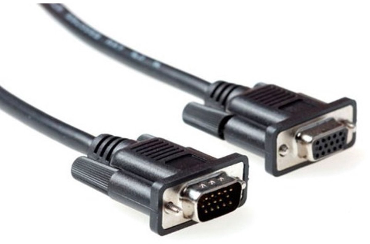 VGA monitor verlengkabel - CCS aders / zwart - 10 meter