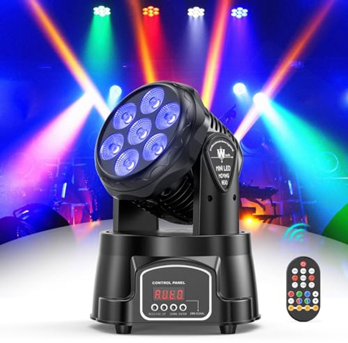 Mini Moving Head LED DMX Effect Licht - RGBW Lichteffect voor DJ, Disco en Feesten