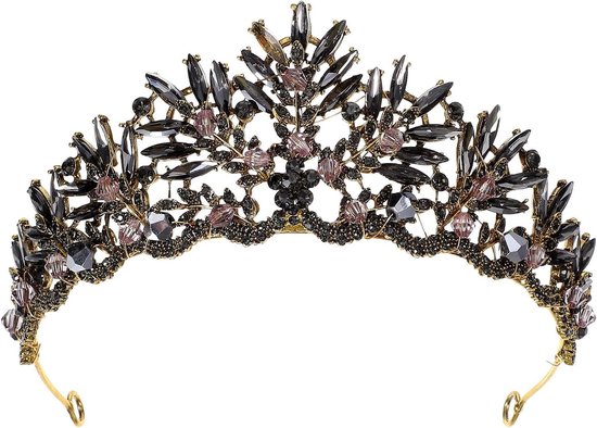 Orivio - Gotische kroon voor dames, koningin, tiara, kristal - Bruiloft, feest, Halloween