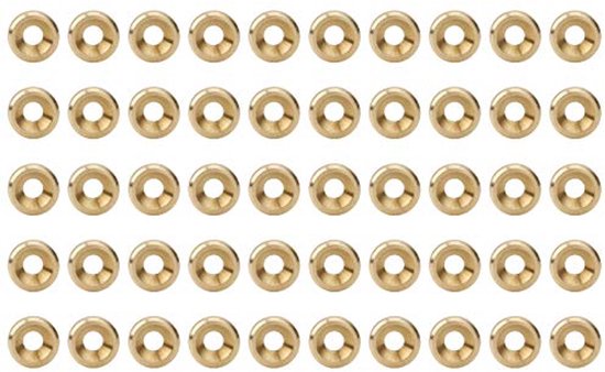 Verzonken Kopring, 50 Stuks M3~M6 CNC Puur Koper, Inzetstukken met Schroefdraad Klinknagelmoeren Verzonken Schroefring Platte Koppakking, Inbusbouten (M6