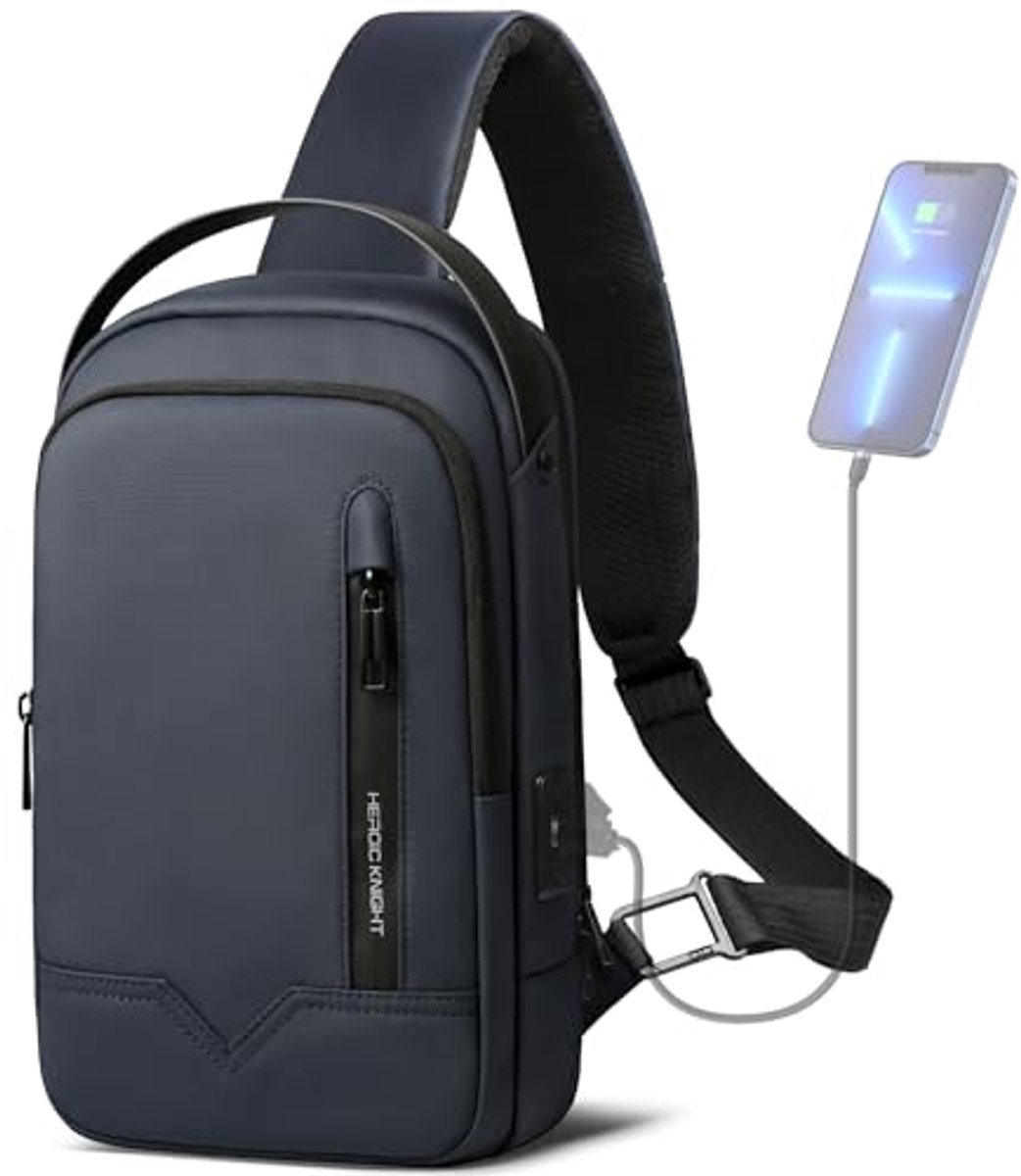 Waterdichte Schoudertas voor iPad tot 11,3 inch met USB Oplaadpoort