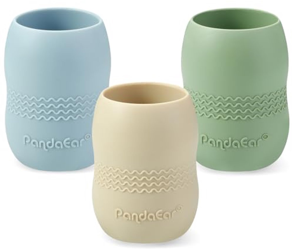 Image of 3 Pack Siliconen Sippy Cups voor Kinderen, Leuke Drinkbekers voor Zuigelingen en Peuters