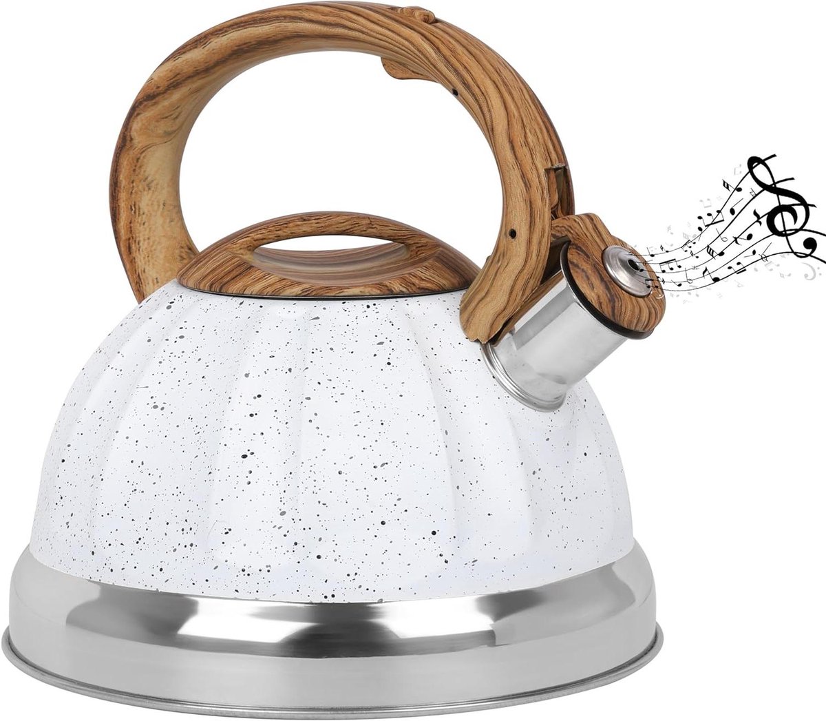 Orivio - Fluitende theepot - 3 liter - Geschikt voor fornuis/inductiekookplaat - Roestvrijstalen waterkoker - Camping theepot voor thee/koffie