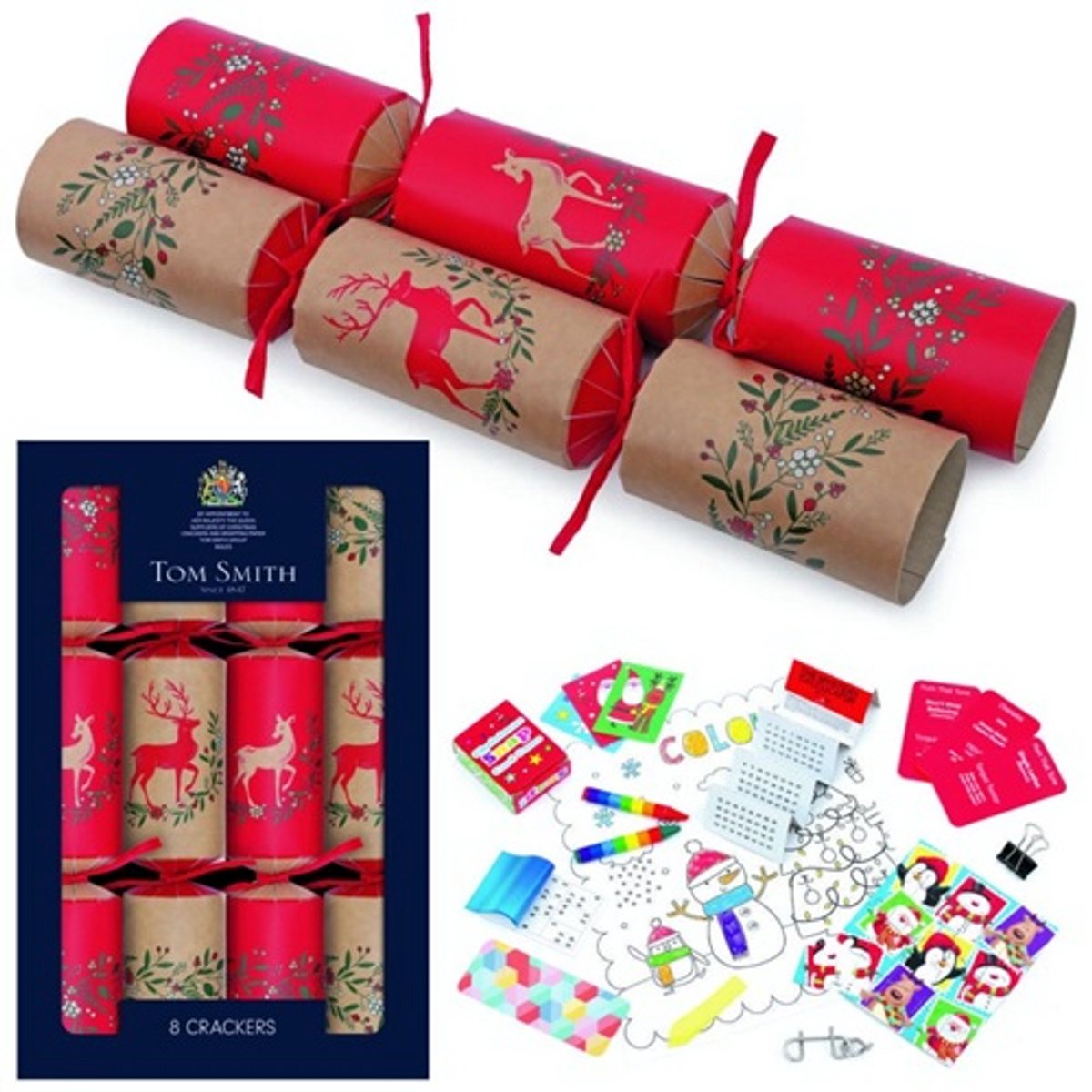 Tom Smith Christmas cracker Family Kraft 8st 12,5 inch