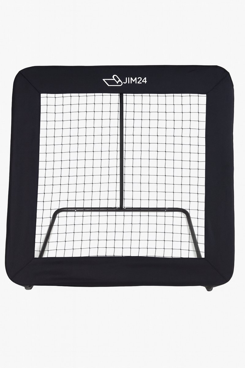 Jim24 Voetbal Rebounder 100x100 cm - Rebounder Voetbal - Tchouk - Voetbaldoel - Verstelbaar - Inclusief 4 Grondhaken - Voetbal Trainingsmateriaal