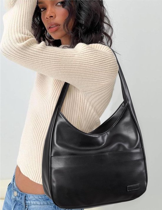 Long Keeper dameshandtas groot - Tote Bag Shopper dames lederen crossbody tas dames schoudertas kunstlederen handtas met portemonnee 2-delig set, 10.2 x 5.1 x 13.4