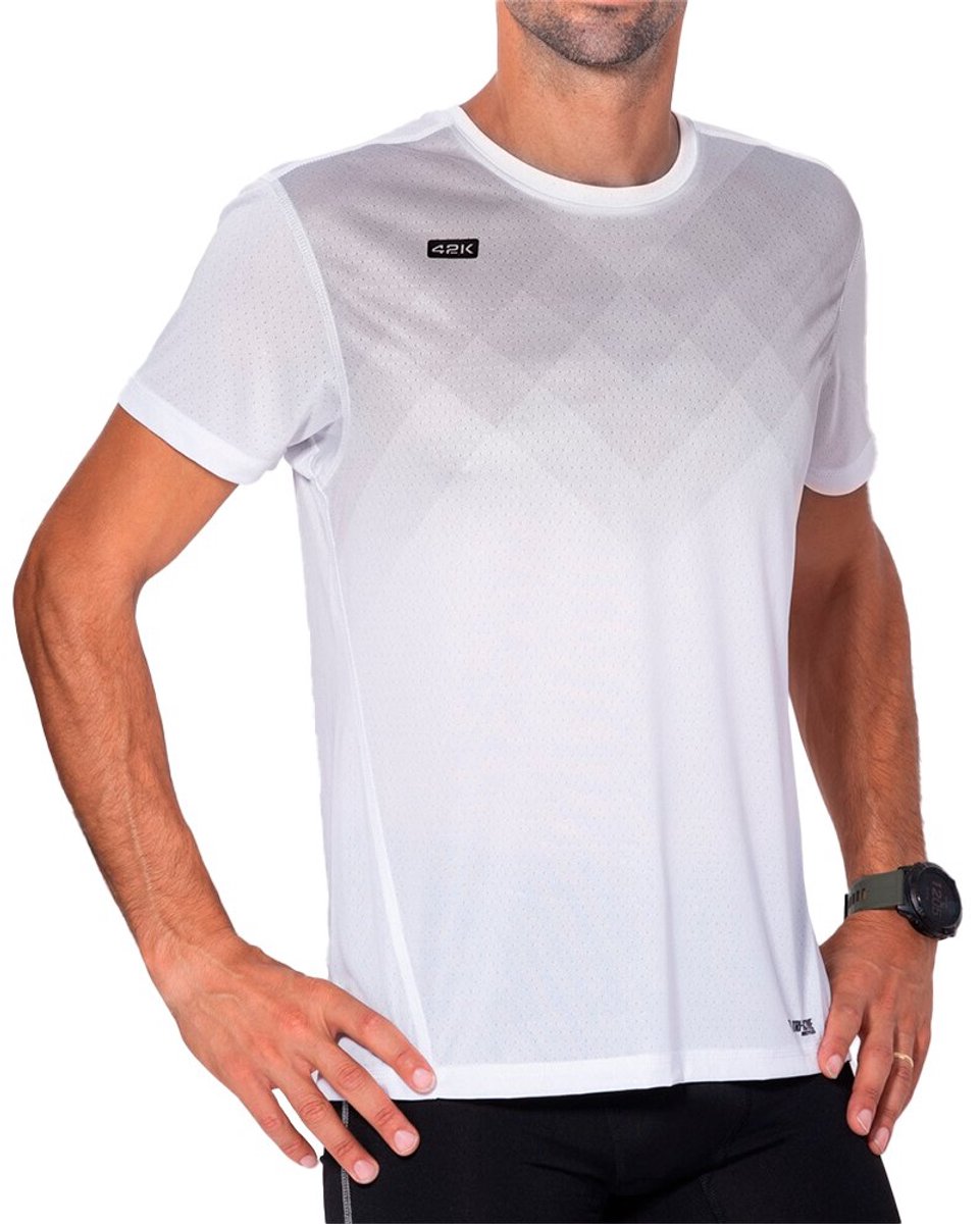 42k Running Motion T-shirt Met Korte Mouwen Wit S