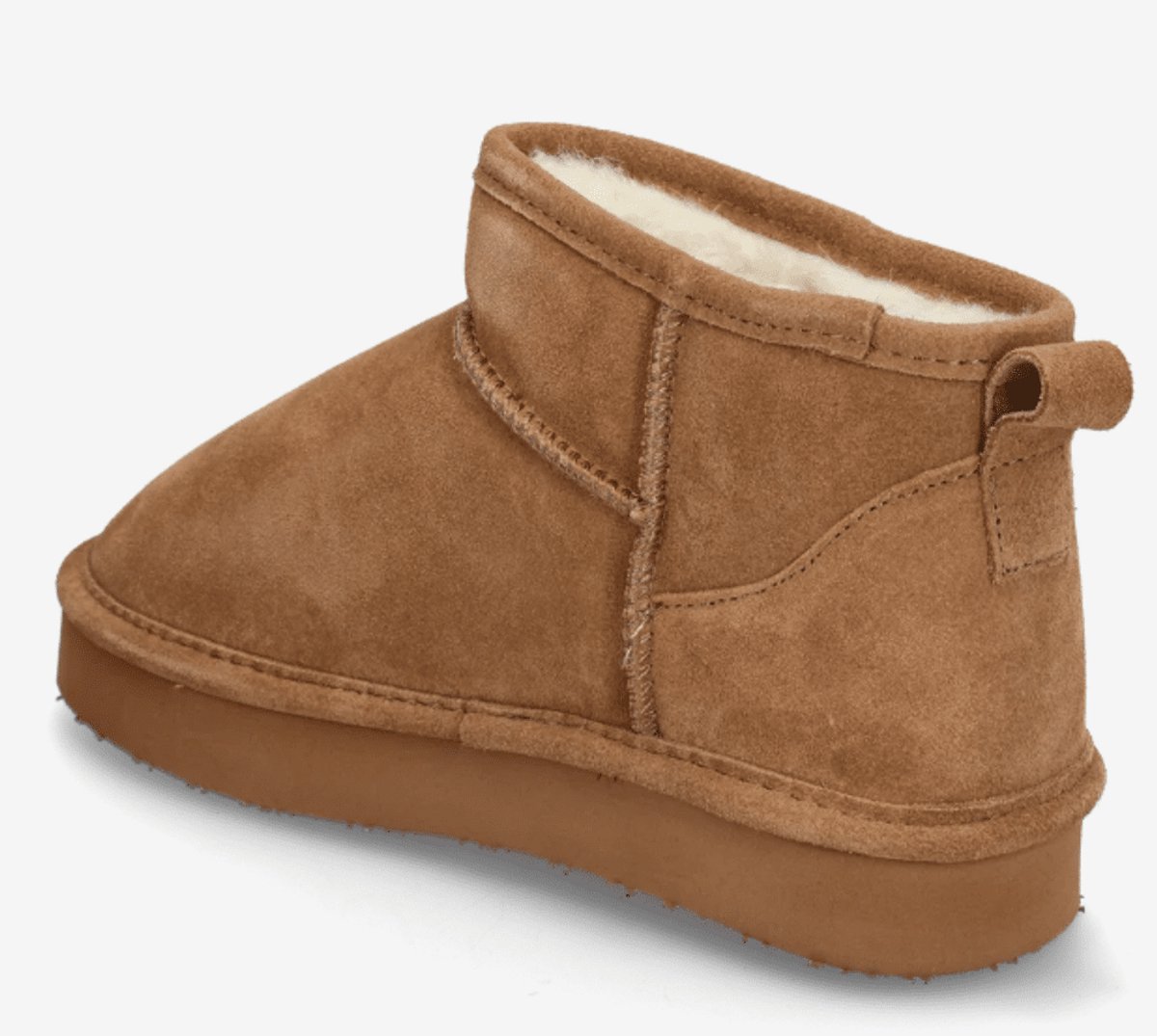 Bianco Dames Enkellaars Biasnow Flatform Suede | Cognac | Maat: 37