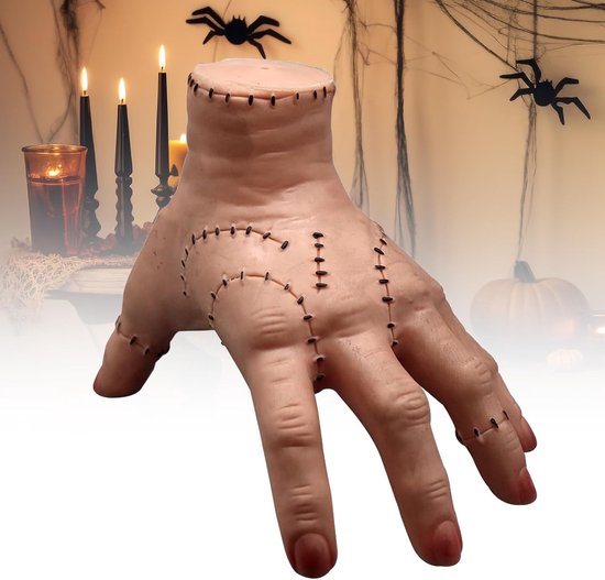 Halloween-rekwisieten - plastic palm - ornamenten - verkleedkleren - hand voor huishoudelijk gebruik, hand voor rollenspel van de Addams Family, nep-hand, horror-rekwisiet voor Halloween-decoratie, filmrekwisiet