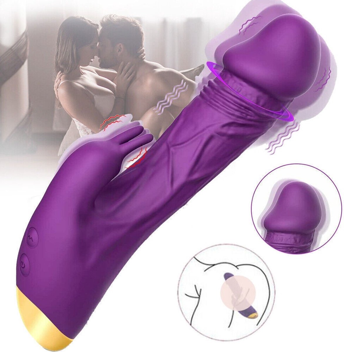Rabbit-G-Spot-Vibrator-Seks-Dildo-Stimulator-Oplaadbaar-Volwassen-Speelgoed-Voor-Vrouwen