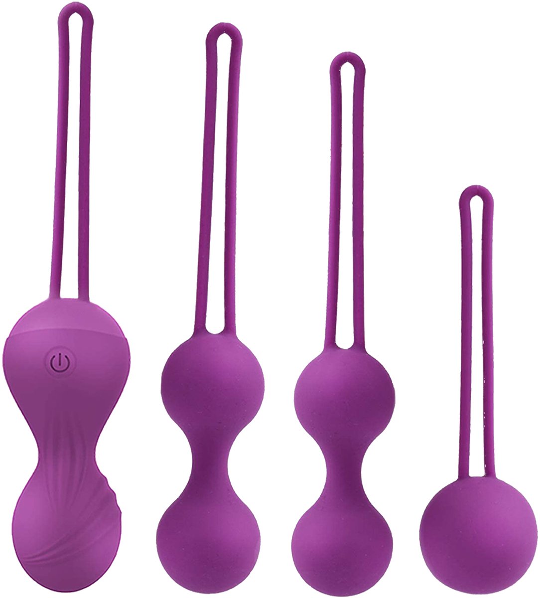 4 Stuks Kegelballen - Vrouwen Bekkenbodem Oefening - Strakker Blas Controle - Oplaadbare Oefenbal - Paars