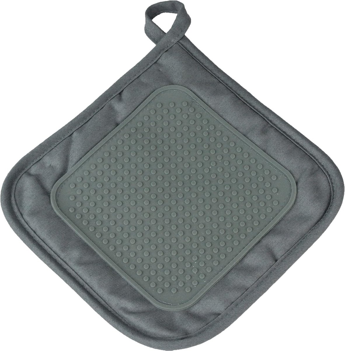 Pannenlap 19 x 19 cm, grijs, polykatoen en siliconen