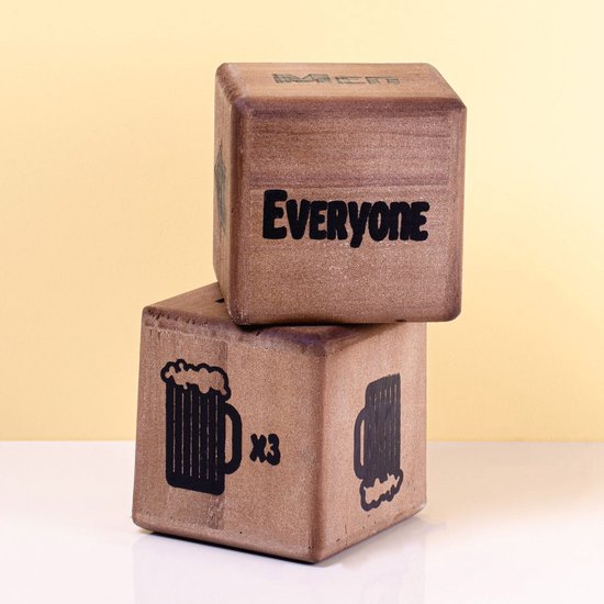 XXL Houten Drank Dobbelstenen - drankspel