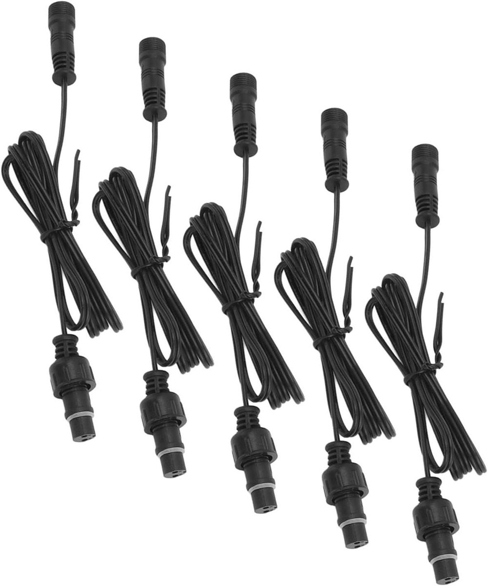 Allecto plus - 5 Stuks Waterdichte Deklichtverlengkabel, Connector IP67, Mannelijk Vrouwelijk, Schijnwerpers Wegverlichting