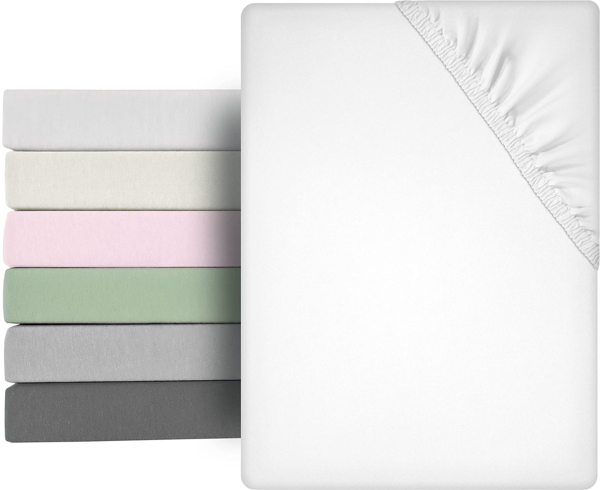 Ibenzoa Licht en Zacht Microvezel Hoeslaken voor Matrassen van 140x200x30 cm wit