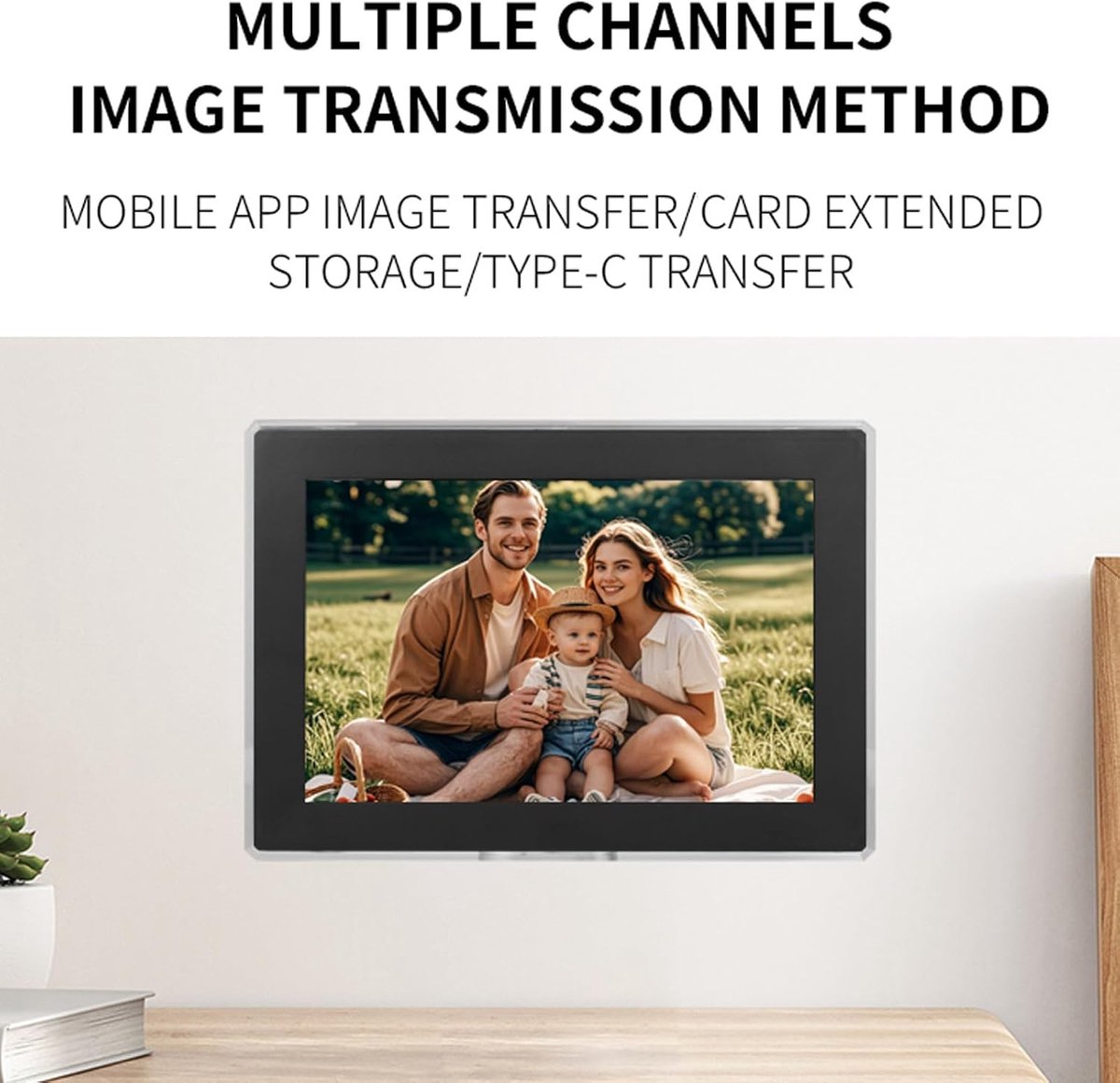 10.1 Inch Digitaal Fotolijst met Hoogwaardige Beeldkwaliteit en Draadloze Verbinding — cadeau in Wonen & Interieur - foto 5