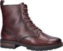 Donkerrode leren veterboot met veters en grove zool.
