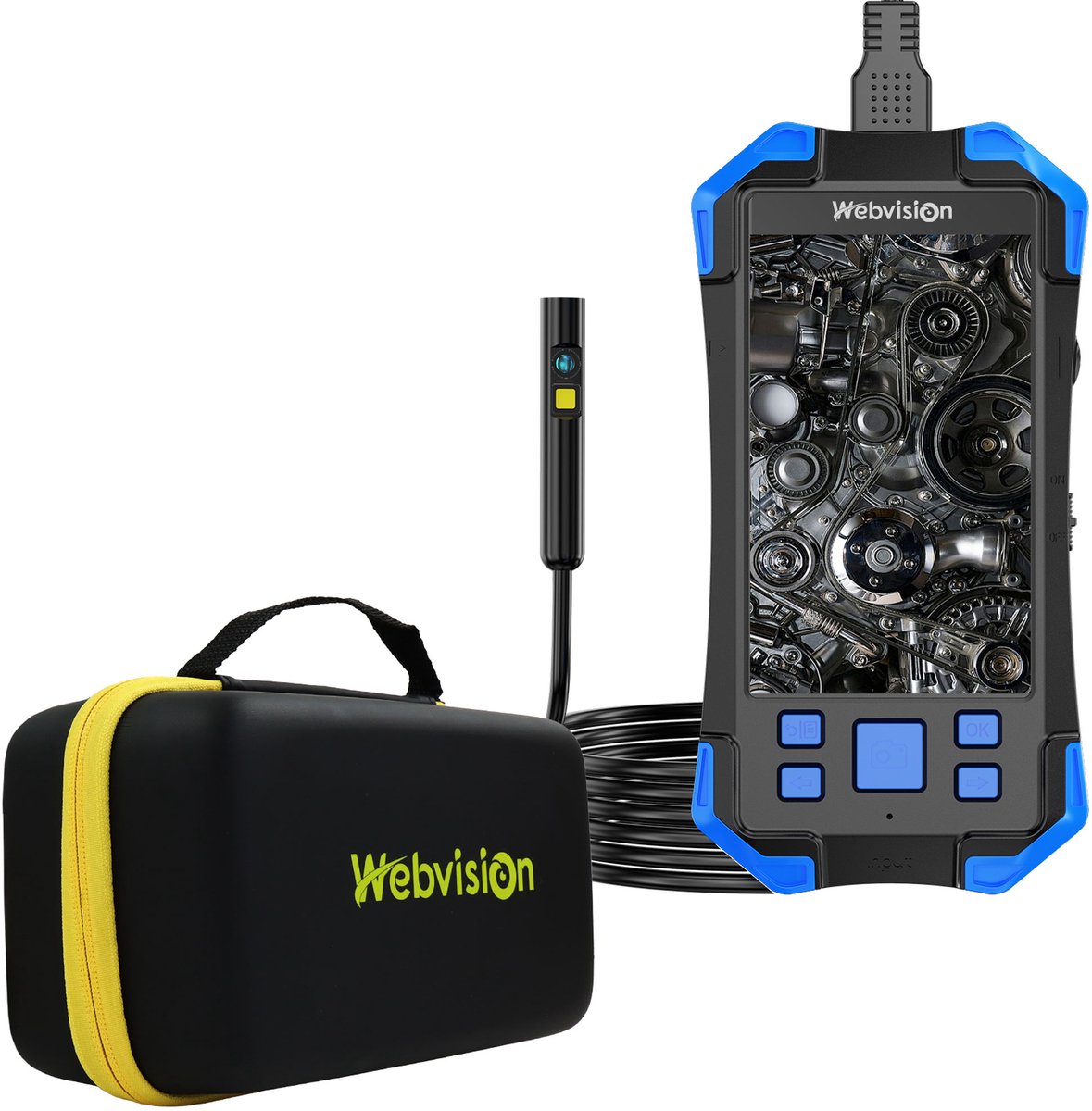 Webvision Endoscoop Inspectiecamera - FHD Triple Lens - Verwisselbare Kabel (5m, 10m of 15m) - 8mm - 3000mAh - IP68
