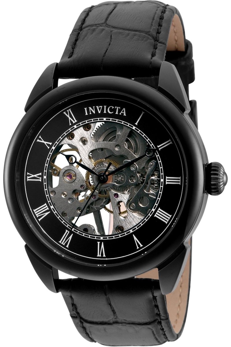 Invicta Specialty 32632 Heren Horloge - Waterdicht - Analoog - Mechanisch Uurwerk - Roestvrij Staal met zwarte Wijzerplaat - 42mm