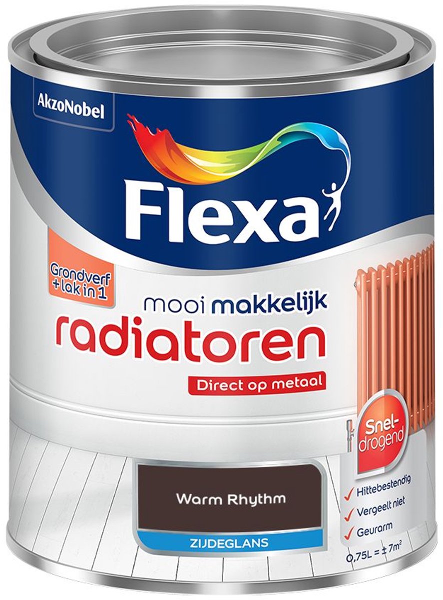 Flexa - Mooi Makkelijk Radiatoren Zijdeglans - Warm Rhythm - Kleur van het jaar 2026 - Mengverf - 0.75 L